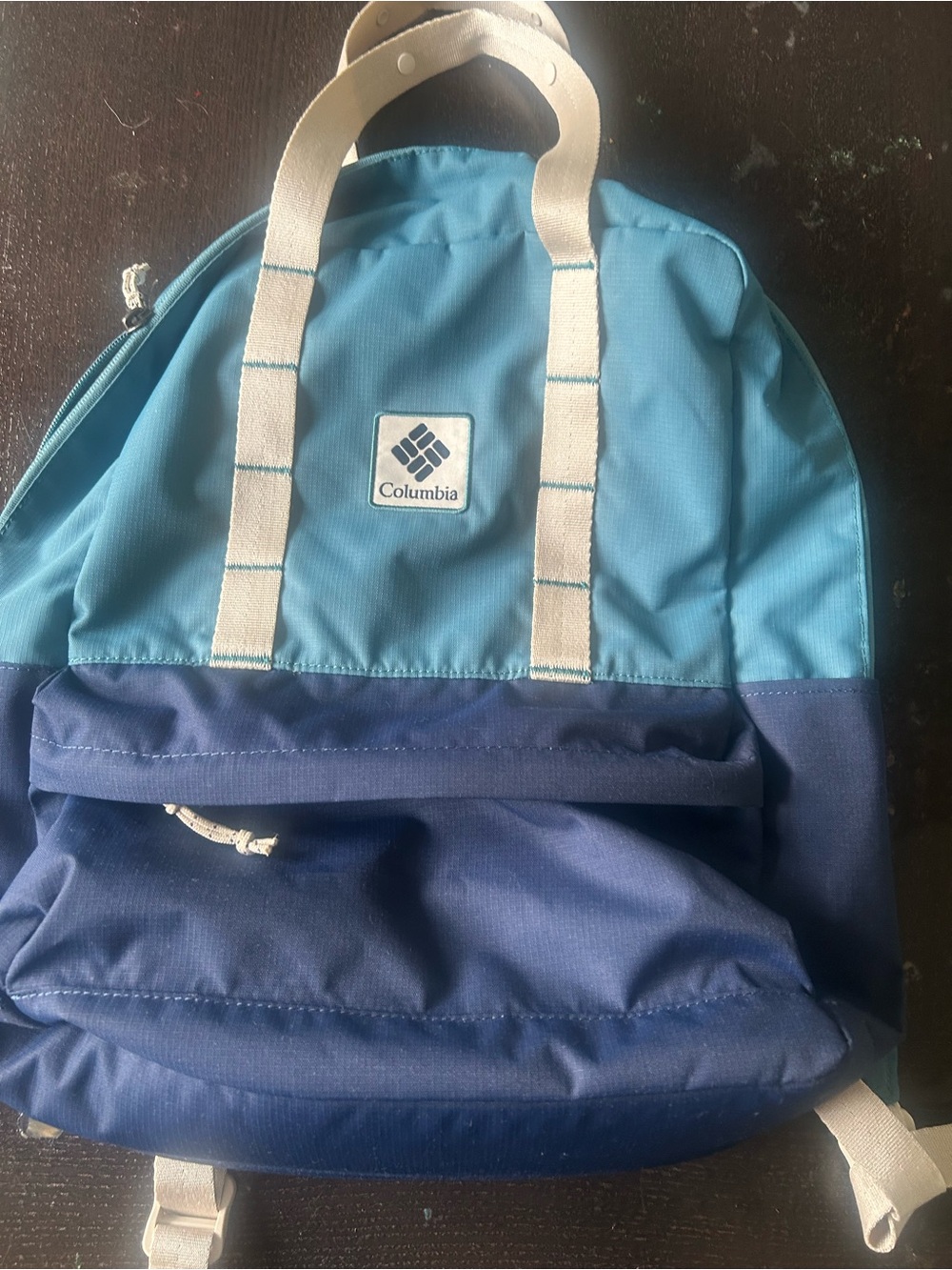 Columbia Two-Tone Blue Backpack with White Straps